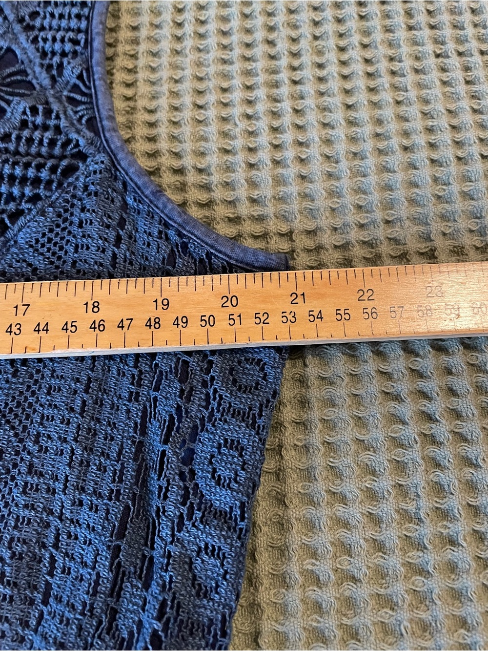 Studio West Blue Sleeveless Midi Dress with Crochet Bodice - Picture 10 of 15